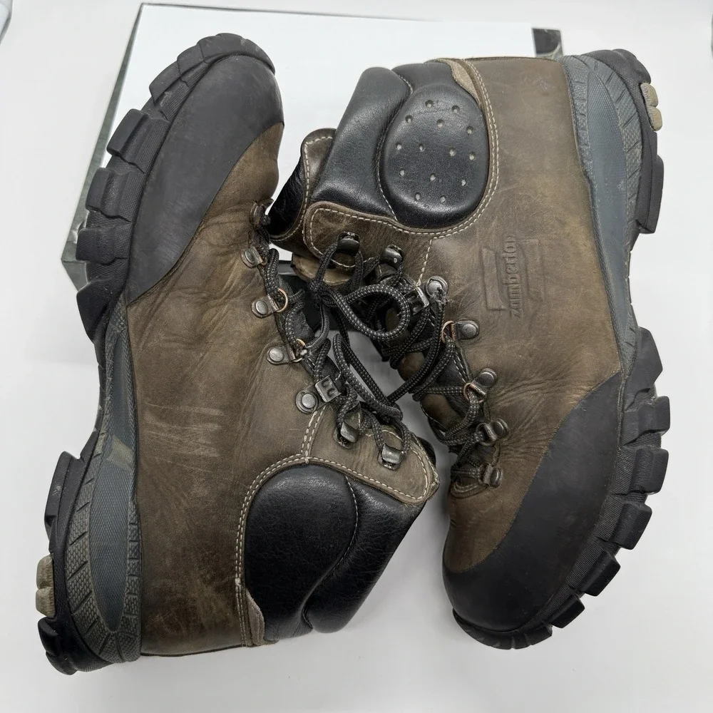 Zamberlan Hiking Boots Men's US 10-10.5 Brown Leather Vibram Made In Italy